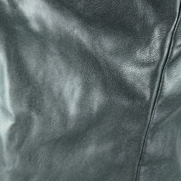 Marc New York Faux Leather Top Size S Relaxed Fit Puff Sleeve Blouse - Picture 7 of 10